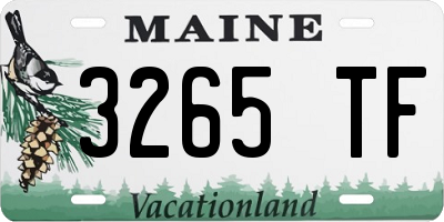 ME license plate 3265TF