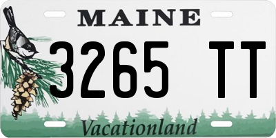 ME license plate 3265TT