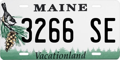 ME license plate 3266SE