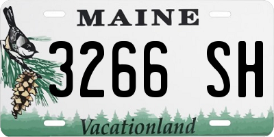 ME license plate 3266SH