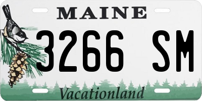 ME license plate 3266SM