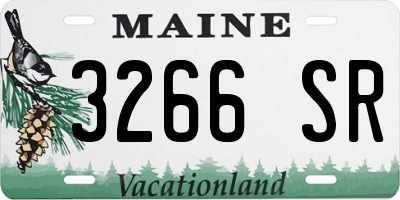 ME license plate 3266SR