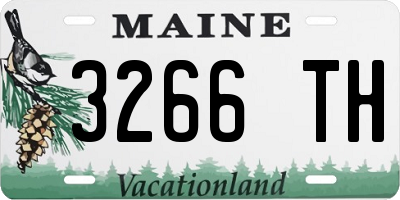ME license plate 3266TH