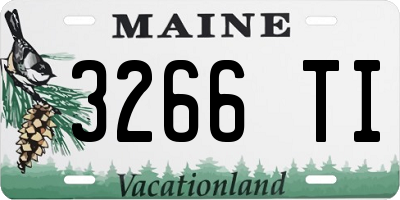 ME license plate 3266TI