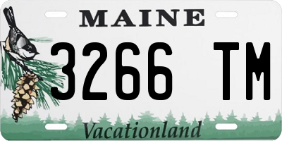 ME license plate 3266TM