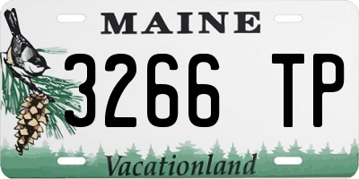 ME license plate 3266TP
