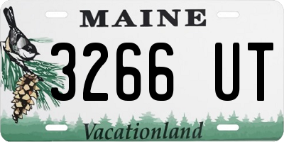 ME license plate 3266UT