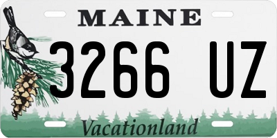 ME license plate 3266UZ