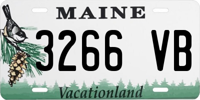 ME license plate 3266VB