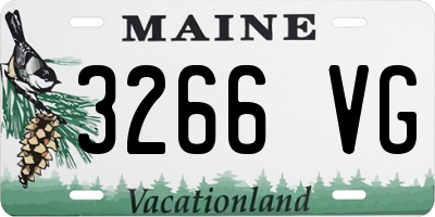 ME license plate 3266VG