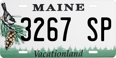 ME license plate 3267SP