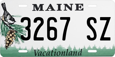 ME license plate 3267SZ