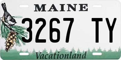 ME license plate 3267TY