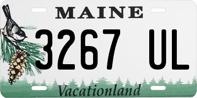 ME license plate 3267UL