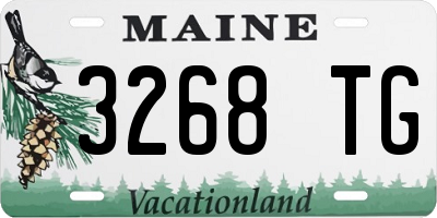 ME license plate 3268TG
