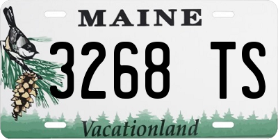 ME license plate 3268TS