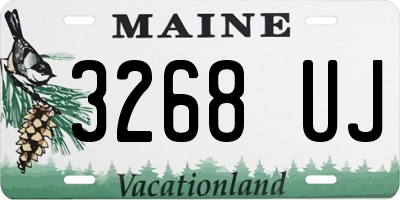 ME license plate 3268UJ