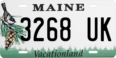 ME license plate 3268UK