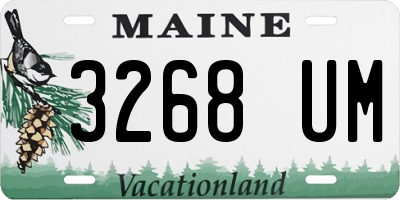 ME license plate 3268UM