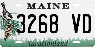 ME license plate 3268VD
