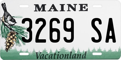 ME license plate 3269SA