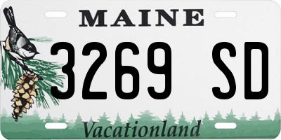 ME license plate 3269SD