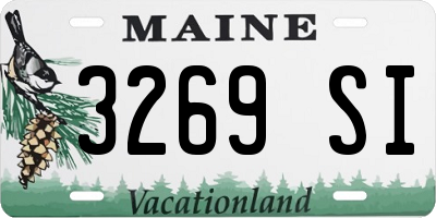 ME license plate 3269SI