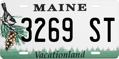 ME license plate 3269ST