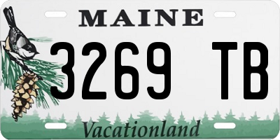 ME license plate 3269TB