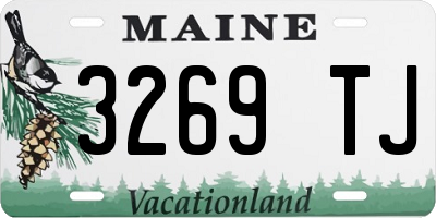 ME license plate 3269TJ