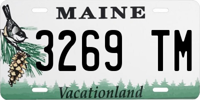 ME license plate 3269TM