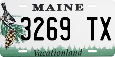 ME license plate 3269TX