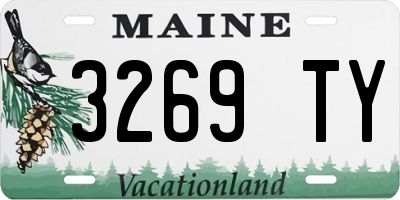 ME license plate 3269TY