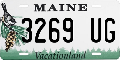 ME license plate 3269UG