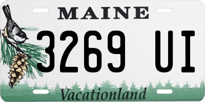 ME license plate 3269UI