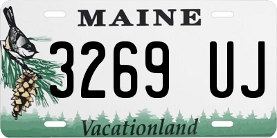 ME license plate 3269UJ