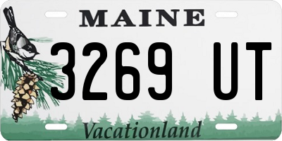 ME license plate 3269UT