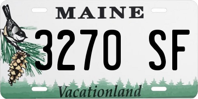 ME license plate 3270SF