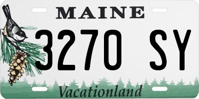 ME license plate 3270SY