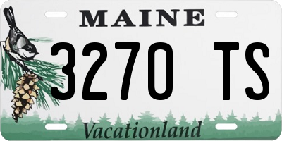 ME license plate 3270TS