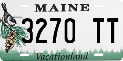 ME license plate 3270TT