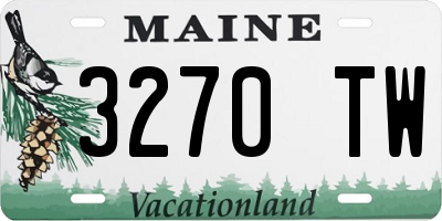 ME license plate 3270TW