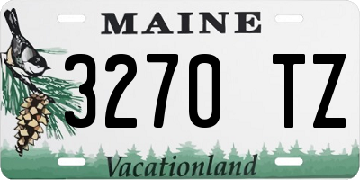 ME license plate 3270TZ