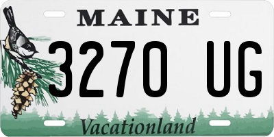 ME license plate 3270UG