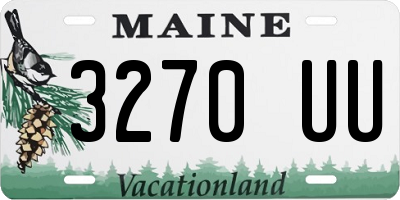 ME license plate 3270UU