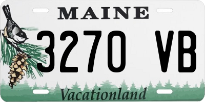 ME license plate 3270VB