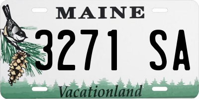 ME license plate 3271SA