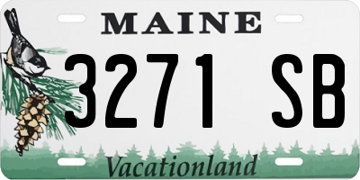 ME license plate 3271SB