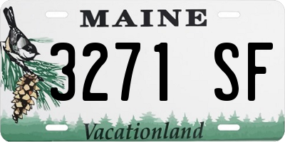 ME license plate 3271SF