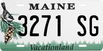 ME license plate 3271SG